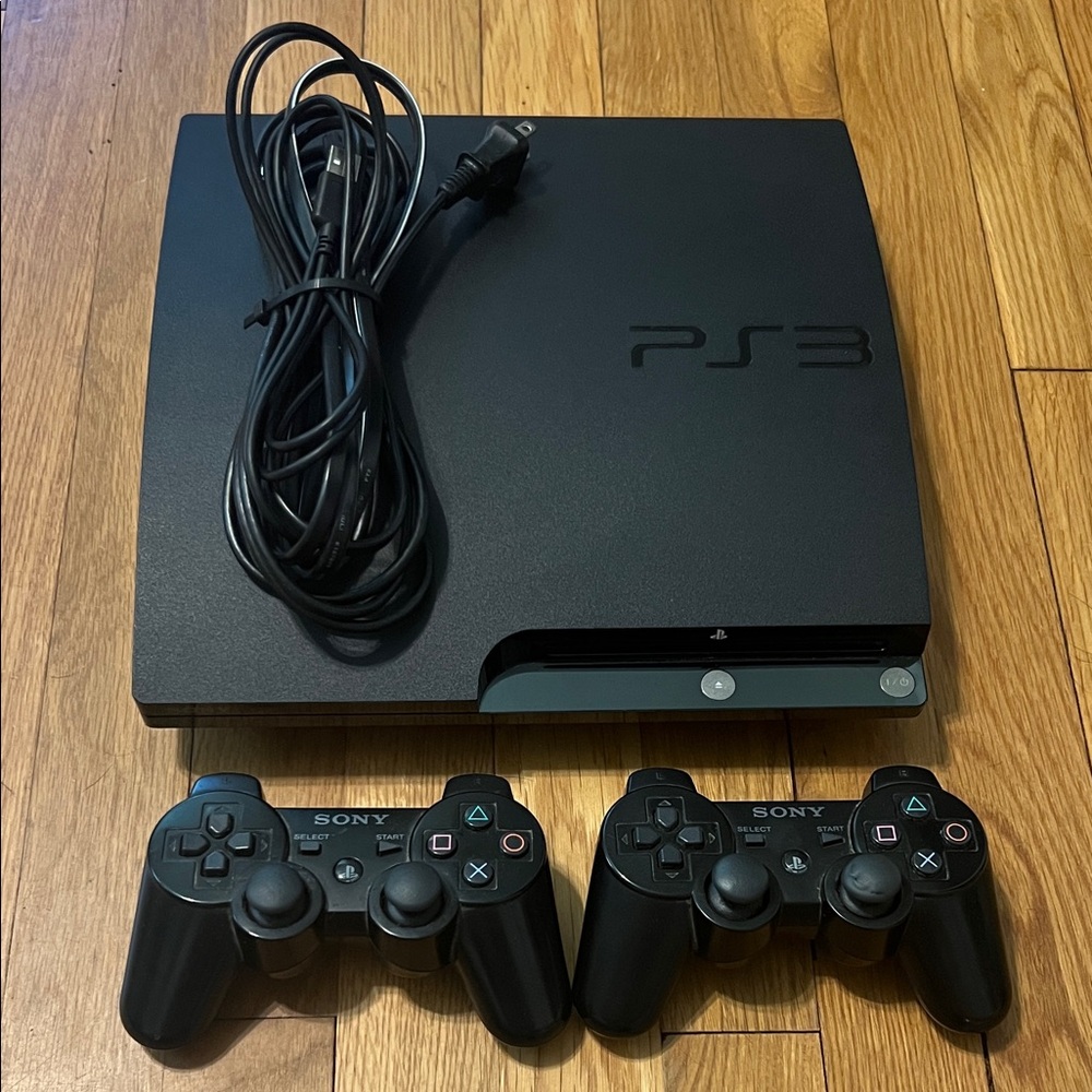 Sony PS3 Console with DualShock Controllers - Black